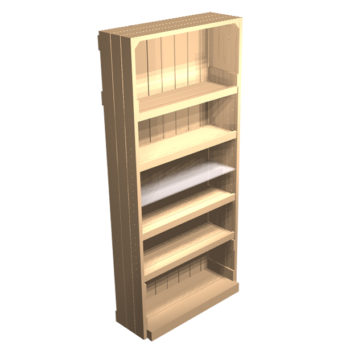 1m-Full-Height-Crate-WD001 modular shelving displays, rustic, gift shop
