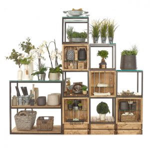 Central Display, Wood and Metal display, Gifts, Ambient Food, Modular, Retail, potting shed
