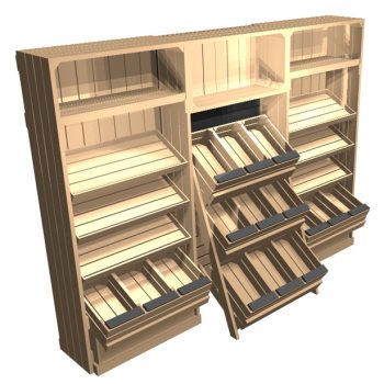 petshop shelving, wooden displays modular, crates & Shelf units, garden centre, bakery