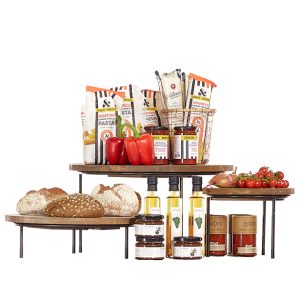 retail merchandising, food & dine farm display, set of Countertop risers ftc006fa