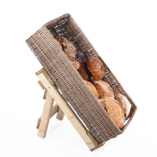 Large-wicker-basket-on-easel-bakery-display