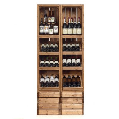wine shop retailing, wooden shelving unit, modular display, Farm Shop / Farm Stores
