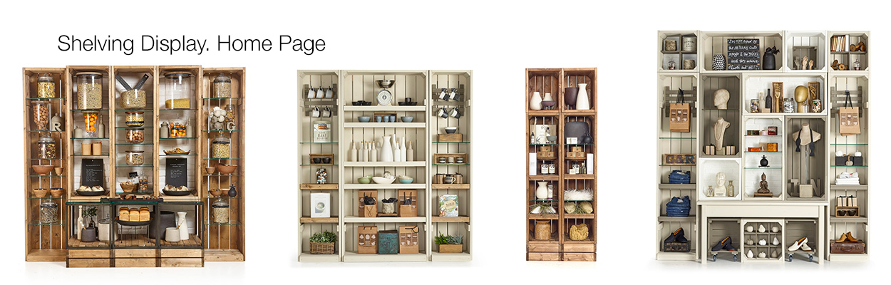 Wooden, Rustic, Natural, Display. Shop Fit out. Wall Displays for Gifts, Ambient Food, Retail Shops, Supermarkets