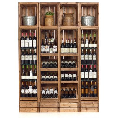 Garden Centre Cellar Shelving, Wine display units, shelving system for wine and beers, Farm Shops, Wine Shops