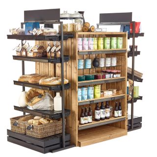 Wooden, Rustic, Natural, Fit out, Retail, Central Display, Gondolas, Island, Supermarket, Food Hall, Farm Shop, free standing,