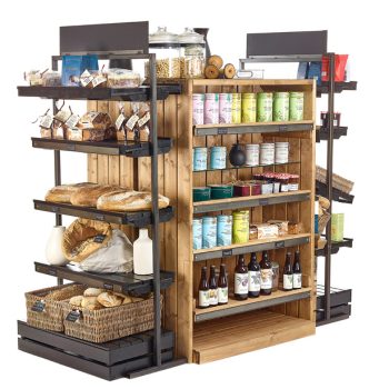 Wooden, Rustic, Natural, Fit out, Retail, Central Display, Gondolas, Island, Supermarket, Food Hall, Farm Shop, free standing,