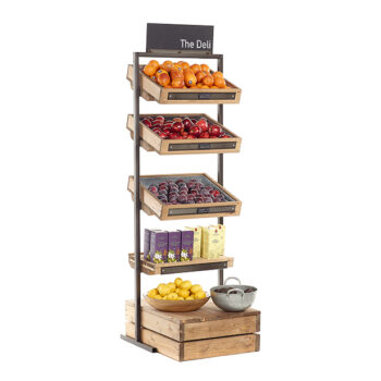 Fresh & veg display stand wooden