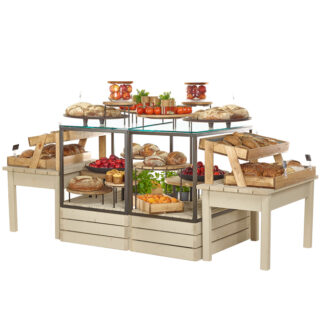 Cube-Island-with-chunky-table-ends-Fine-Foods-display