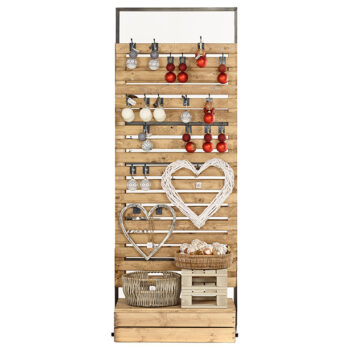 Rustic hanging shop display unit-slatwall-christmas-display