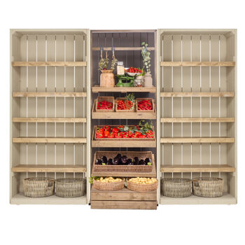 Artisan Frame with Wicker Basket Shop Shelving Feature